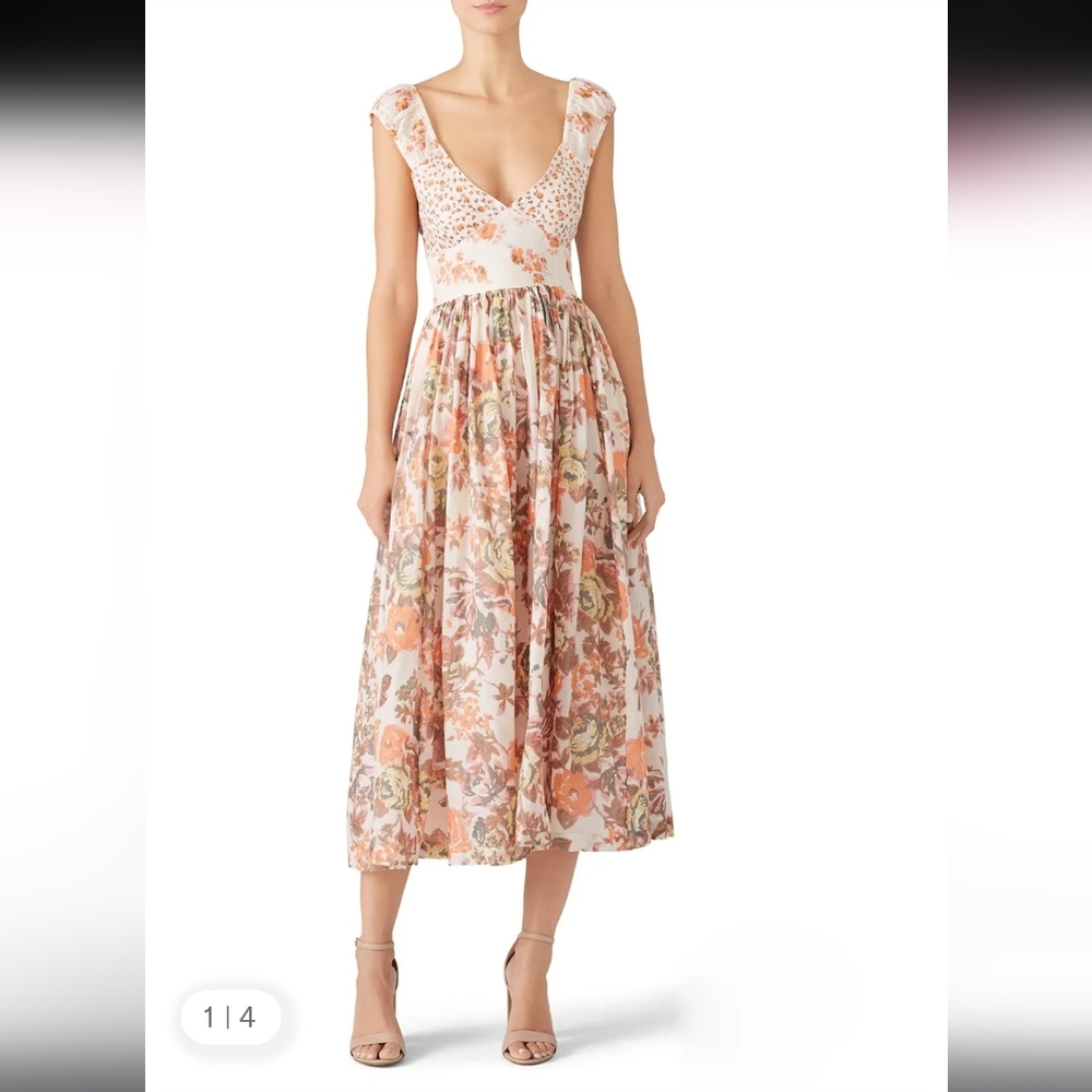 Free People Love You Printed Cotton Midi Dress